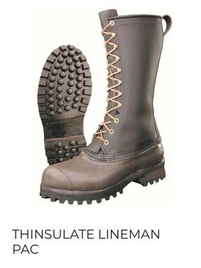 Men's Insulated Work Boots — Thinsulate Lineman Style